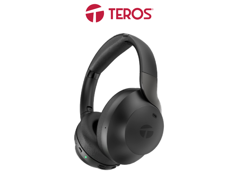 AUDÍFONO INALÁMBRICO ANC TEROS (HEADSET), NEGRO TE8033